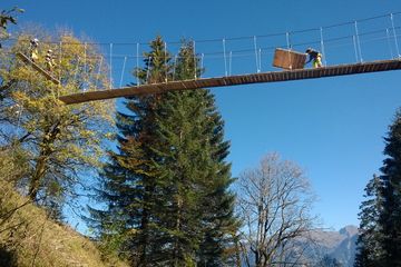 Neue Hängebrücke Richtung Walserberg